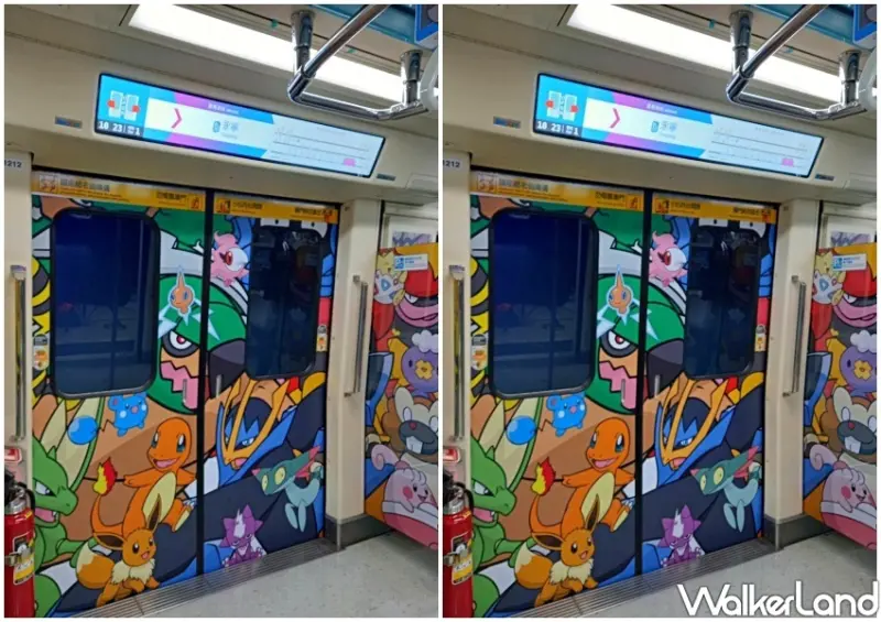 台北捷運「寶可夢彩繪數位列車」 / WalkerLand窩客島整理提供 未經許可不可轉載