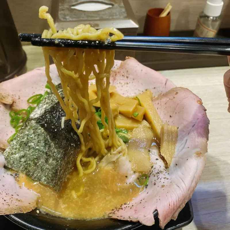 日式拉麵濃厚湯頭麵條Q勁快來雙豚拉麵