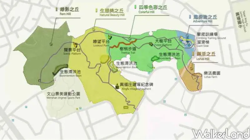 台北景點「文山森林公園」 / WalkerLand窩客島整理提供 未經許可不可轉載