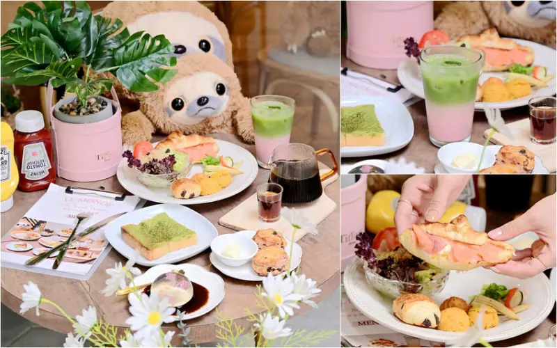 台中永興街新開幕平價早午餐 自家烘焙楓糖可頌/司康大推 韓系設計風格好拍：樂夢手作早午餐