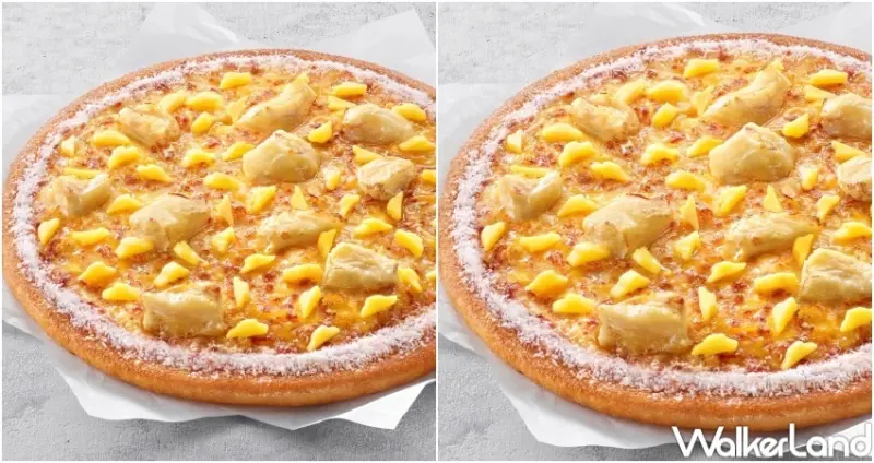 必勝客 榴芒水金金比薩 / WalkerLand窩客島整理提供 未經許可，不得轉載