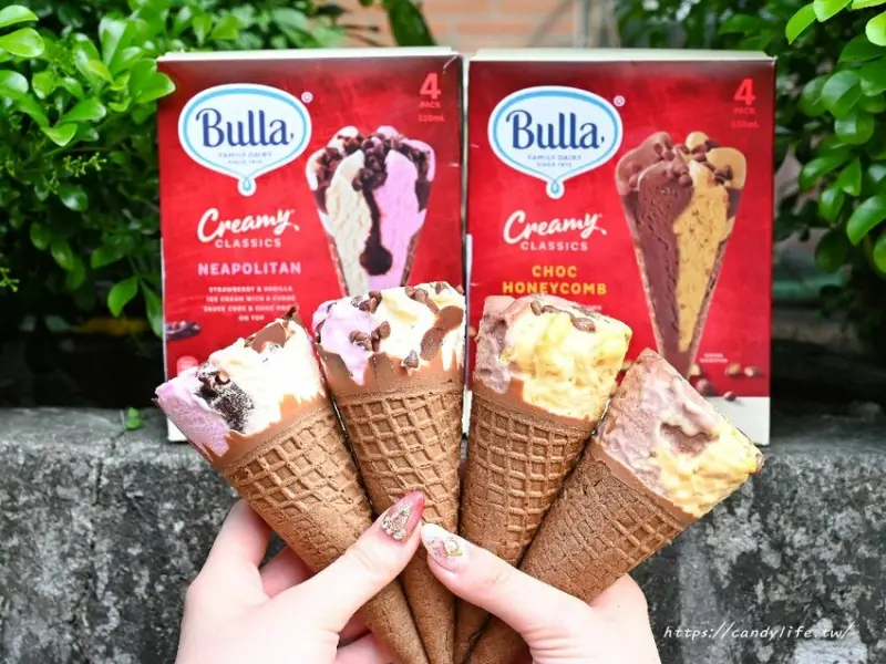 全聯必買冰品！澳洲直送Bulla甜筒，層次豐富，甜而不膩，搭配脆皮甜筒，只吃一支會後悔！