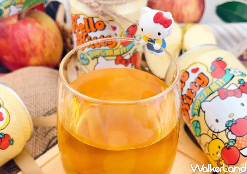 Hello Kitty 100%蘋果汁 / WalkerLand窩客島整理提供 未經許可，不得轉載