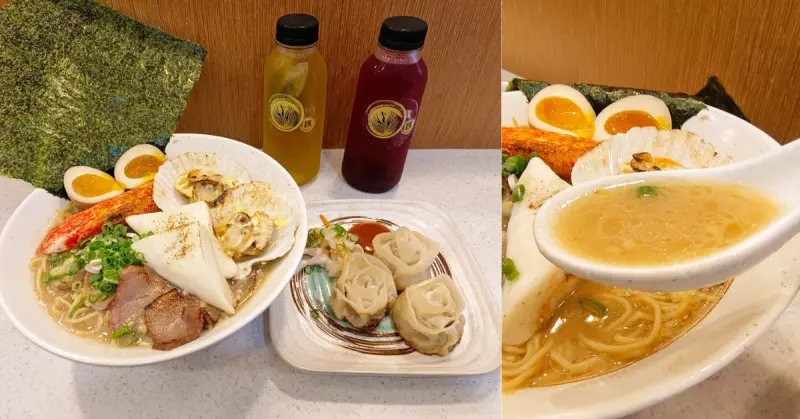 台南平價拉麵／鶴昇町拉麵、乾拌麵$90起／雙人份特盛拉麵／醇厚豚骨湯頭