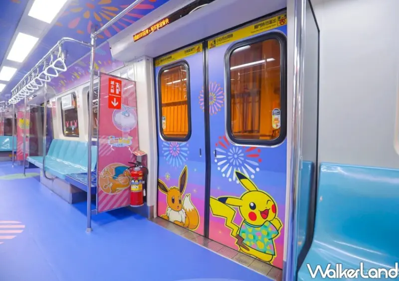 台北捷運皮卡丘彩繪列車 / WalkerLand窩客島整理提供 未經許可不可轉載