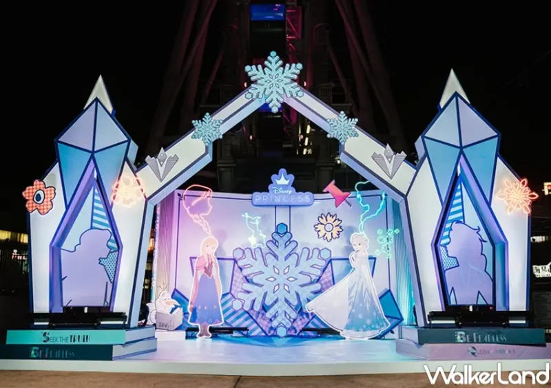 MITSUI OUTLET PARK迪士尼公主主題燈飾、快閃店 / WalkerLand窩客島整理提供 未經許可，不得轉載