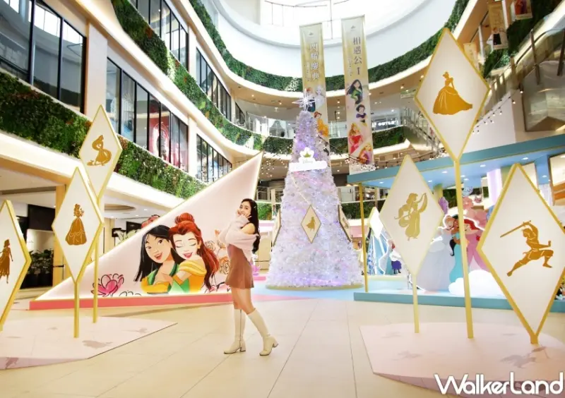 MITSUI OUTLET PARK迪士尼公主主題燈飾、快閃店 / WalkerLand窩客島整理提供 未經許可，不得轉載