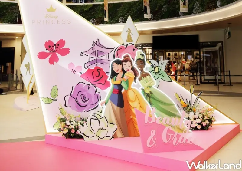 MITSUI OUTLET PARK迪士尼公主主題燈飾、快閃店 / WalkerLand窩客島整理提供 未經許可，不得轉載