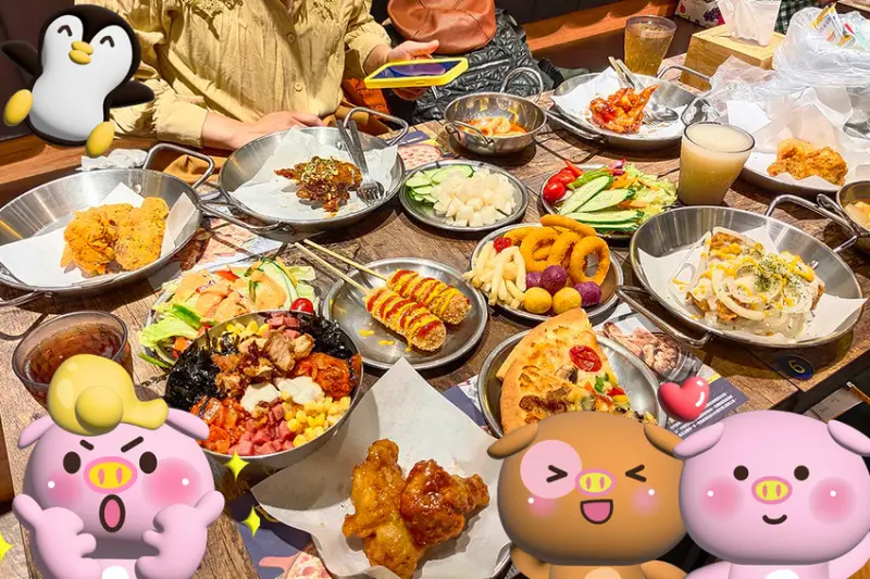 西門町美食「咕咕家韓式炸雞+Pizza吃到飽」7種美味韓式炸雞+無限自助吧.超值高CP只要$349起!