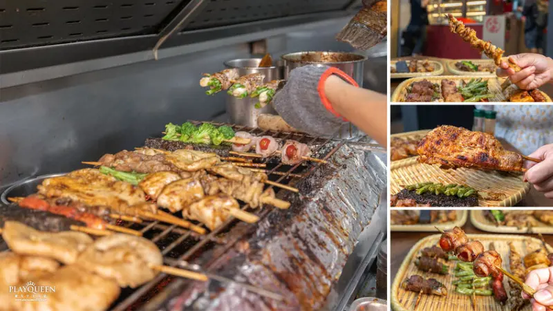 柒串燒逢甲店 | 現烤串燒19元起，超平價台中逢甲美食報到，特調鹹甜燒烤醬一吃上癮，台中西屯區美食推薦