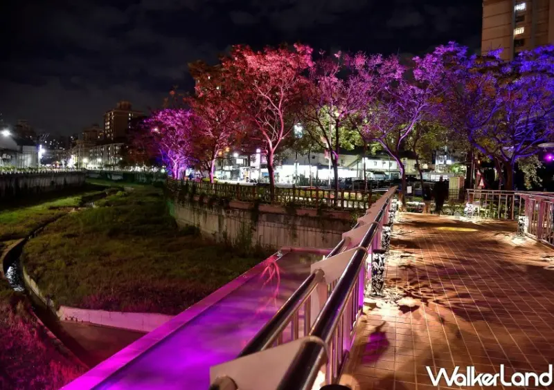 新莊中港大排、蘆洲鴨母港溝耶誕燈飾 / WalkerLand窩客島整理提供 未經許可不可轉載