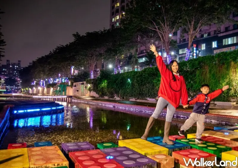 新莊中港大排、蘆洲鴨母港溝耶誕燈飾 / WalkerLand窩客島整理提供 未經許可不可轉載