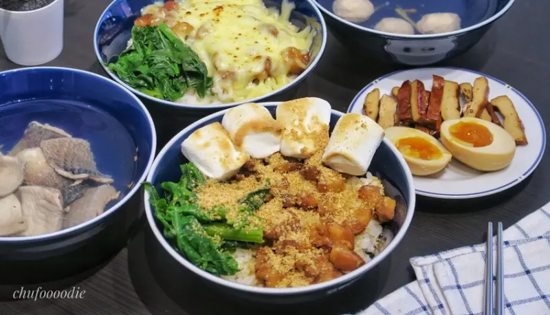【糧居-糧宵深夜食堂】高雄銅板美食棉花糖滷肉飯壽司米便當~熱騰騰的虱目魚皮湯配上罪惡的起司熔岩滷肉飯~三民區宵夜必吃美食就在糧居深夜食堂