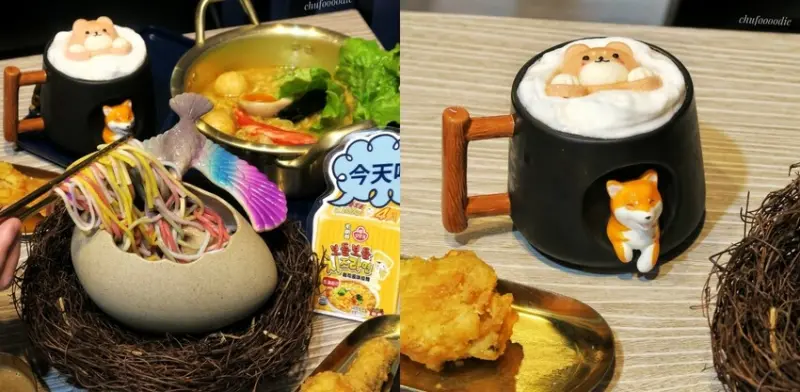 【失控泡麵】不一樣的台南炒泡麵韓式料理失控泡麵餐廳~使用健康蔬菜麵的可愛鳥巢蛋殼彩色麻醬麵~台南孔廟美食區走到哪處處都有驚喜