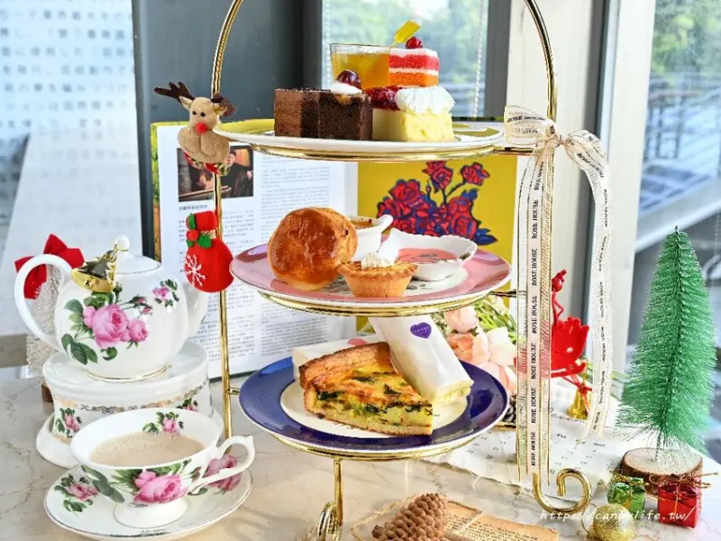 古典玫瑰園｜高貴不貴的奢華貴婦下午茶就在古典玫瑰園，結合藝術與古典美，品嘗美食還能欣賞藝術品，聖誕節餐廳推薦～