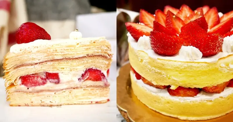 台中人氣千層蛋糕，35層細緻餅皮切面超美不崩塌，季節限定草莓千層、戚風都超好吃，趕快通通抱回家-2度C Ni Guo逢甲店