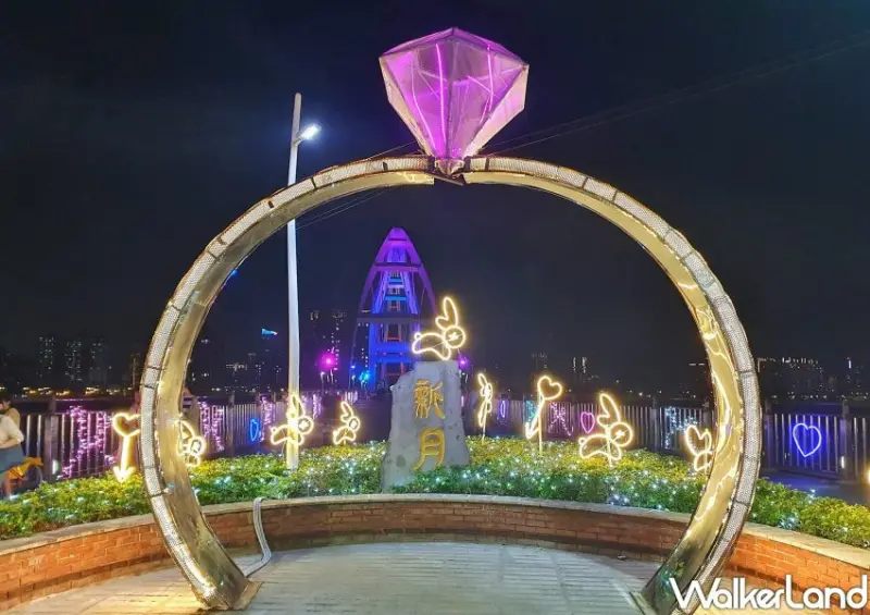 新北水岸情人節光雕 / WalkerLand窩客島整理提供 未經許可不可轉載