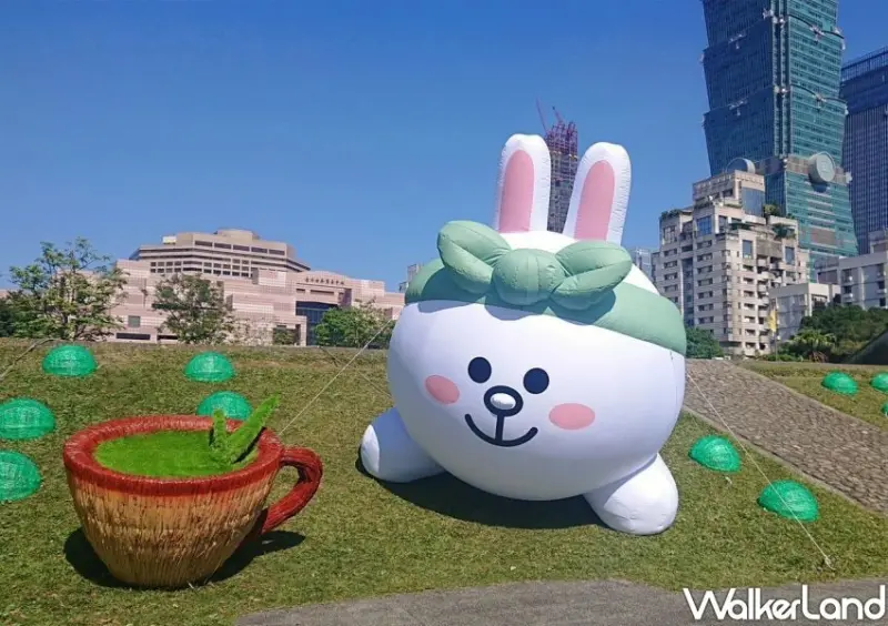 台灣燈會未來展區「四四南村」LINE FRIENDS兔兔打卡點 / WalkerLand窩客島整理提供 未經許可不可轉載