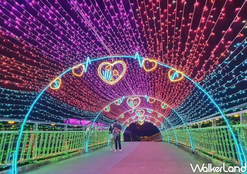 新北水岸情人節光雕 / WalkerLand窩客島整理提供 未經許可不可轉載