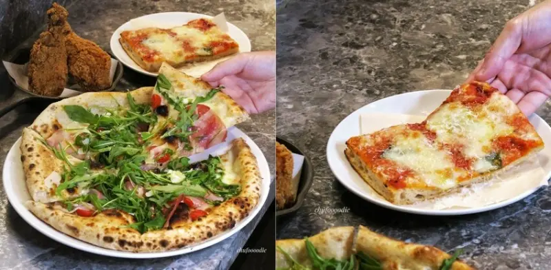 【金窯義式料理】高雄大立美食街道地義式料理~生火腿佐芝麻葉披薩清爽微苦澀口味超特別~大立in89影城聯名瑪格麗特羅馬方型披薩