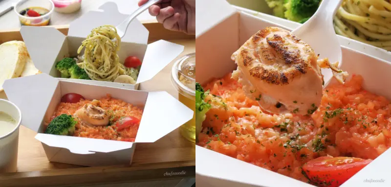 【漫漫花時間】高雄義式料理餐廳精緻義大利麵與燉飯料理~明太子炙燒鮭魚義式配上日式明太子的多國異國料理~還有平價105元的義大利麵可以選擇