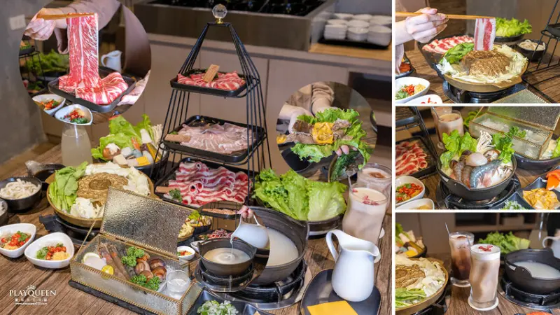 饗鍋物料理|台中肉控必訪「銅盤烤肉+火鍋」三層肉塔2吃，份量超足滿盛美食大享受，2023台中西屯區美食推薦