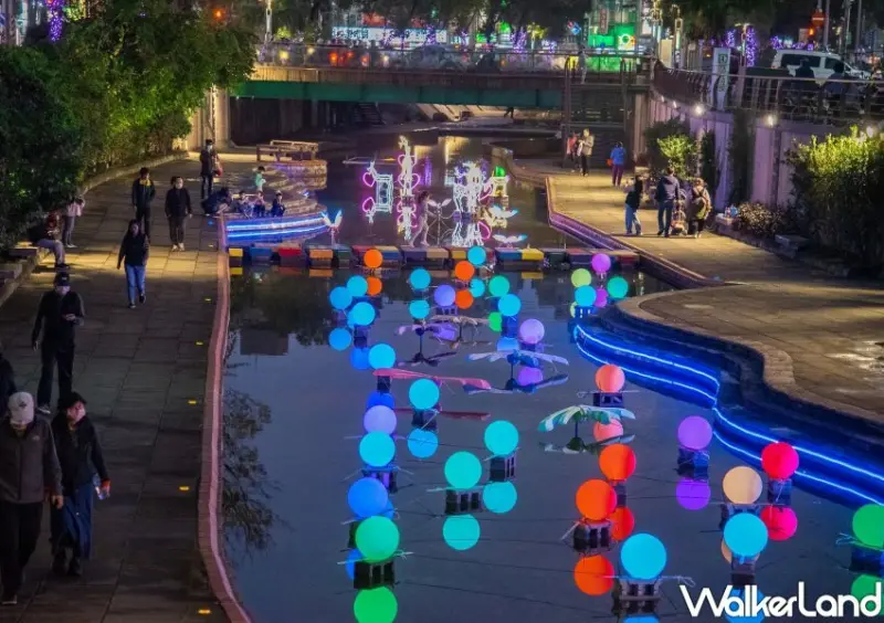 2023新莊中港大排「EyE 在中港」睛彩光雕/ WalkerLand窩客島整理提供 未經許可不可轉載