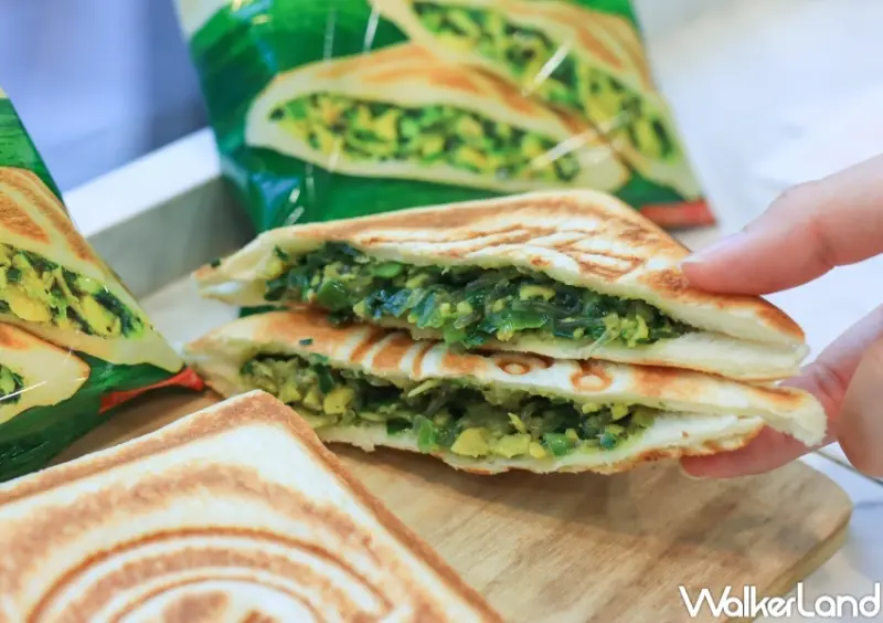 7-ELEVEN 韭菜盒子風味熱壓土司 / WalkerLand窩客島提供 未經許可，不得轉載