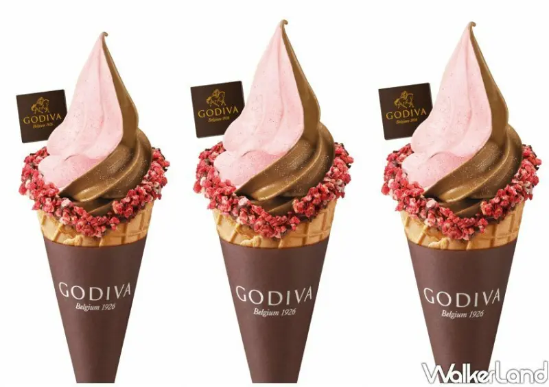 GODIVA草莓霜淇淋 / WalkerLand窩客島整理提供 未經許可不可轉載