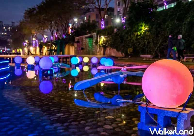 2023新莊中港大排「EyE 在中港」睛彩光雕/ WalkerLand窩客島整理提供 未經許可不可轉載