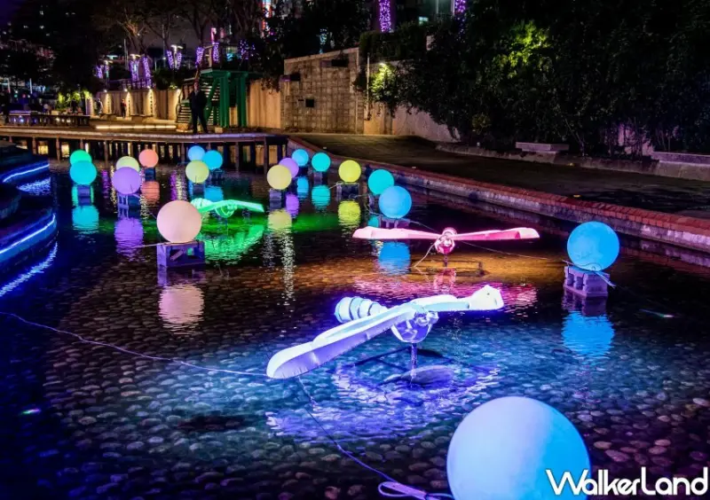 2023新莊中港大排「EyE 在中港」睛彩光雕/ WalkerLand窩客島整理提供 未經許可不可轉載