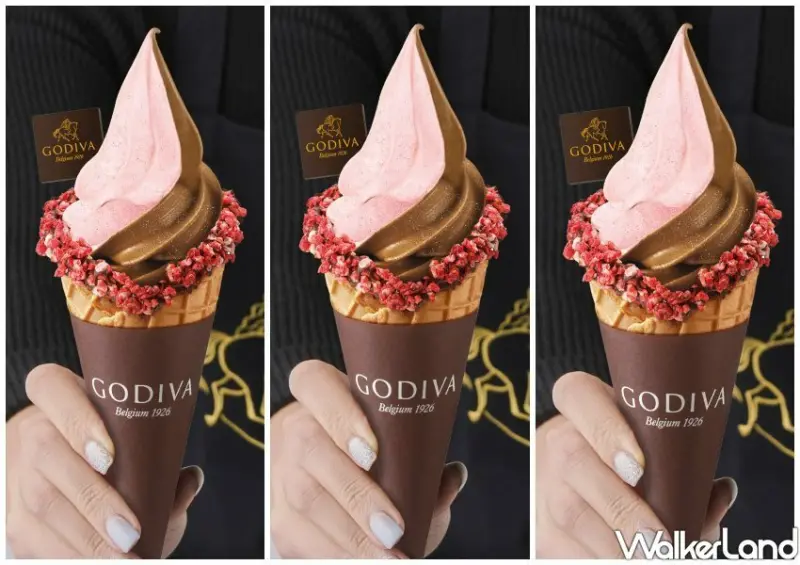 GODIVA草莓霜淇淋 / WalkerLand窩客島整理提供 未經許可不可轉載