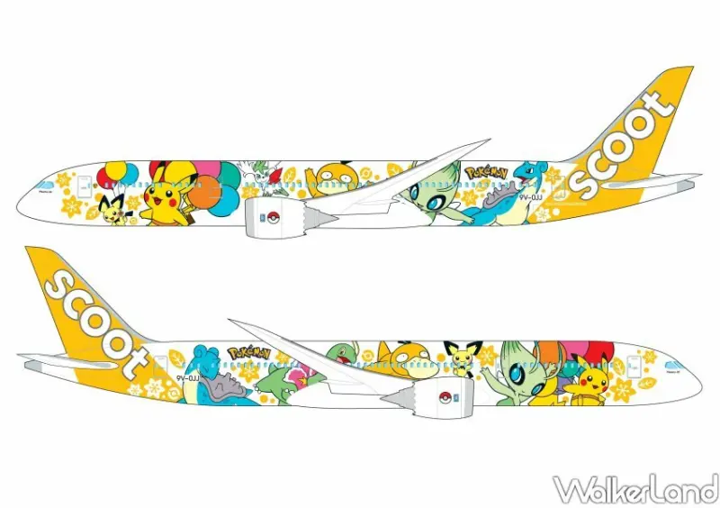 飛翔皮卡丘計畫「酷航皮卡丘彩繪機」 / WalkerLand窩客島整理提供 未經許可不可轉載