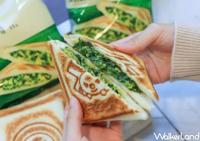 7-ELEVEN 韭菜盒子風味熱壓土司 / WalkerLand窩客島提供 未經許可，不得轉載