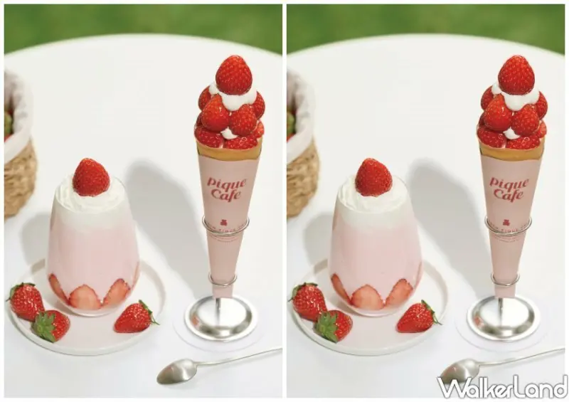 gelato pique café「春摘草莓鮮奶油可麗餅」 / WalkerLand窩客島整理提供 未經許可不可轉載