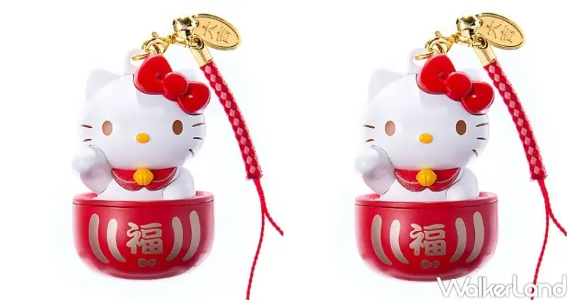 HELLO KITTY招財達摩3D造型悠遊卡 / WalkerLand窩客島整理提供 未經許可，不得轉載