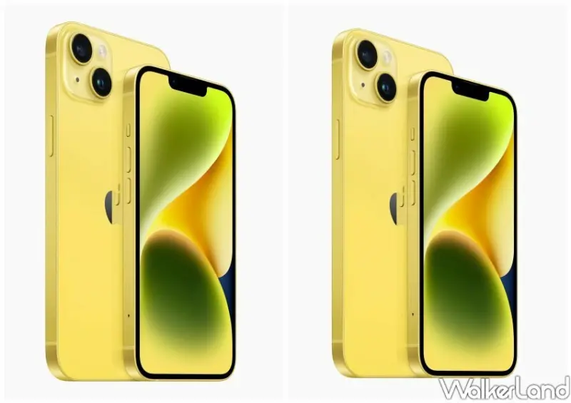 Apple「黃色iPhone 14、黃色iPhone 14 Plus」 / WalkerLand窩客島整理提供 未經許可不可轉載