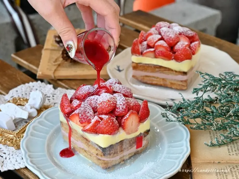 NewTroxDessert｜台中厲害千層酥專賣，季節限定草莓千層開賣不到兩小時就售完，每日限量供應，想吃請早點來～