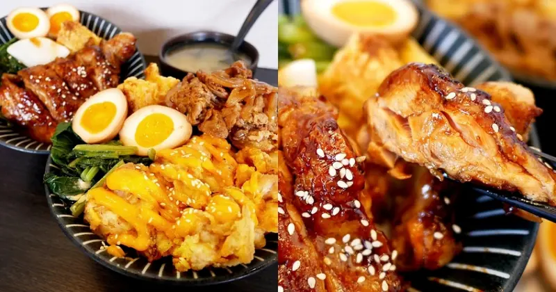 台中肉多多的丼飯推薦，選擇超豐富，甚至有台式的爌肉口味，肉控絕不能錯過雙拼-八拾八號食堂