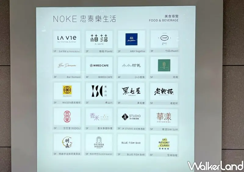 NOKE忠泰樂生活/ WalkerLand窩客島整理提供 未經同意不可轉載