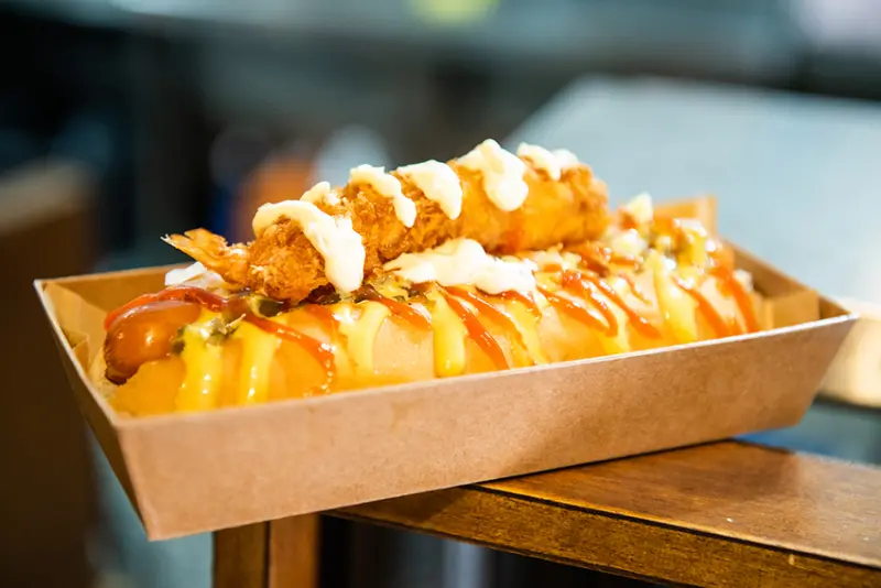 「Suke Dog 吃樂狗以捏」 — 日式炸蝦與美式熱狗堡迸出新滋味，台北好吃熱狗堡 SUKE DOG，內湖漢堡推薦，內湖熱狗堡推薦