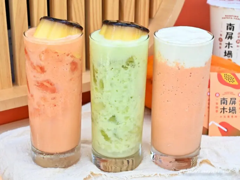 南屏木場｜台中超好喝木瓜牛奶開分店，採用自家農場新鮮木瓜，不加水單純鮮奶，香濃好喝，招牌木瓜牛奶奶蓋必點！