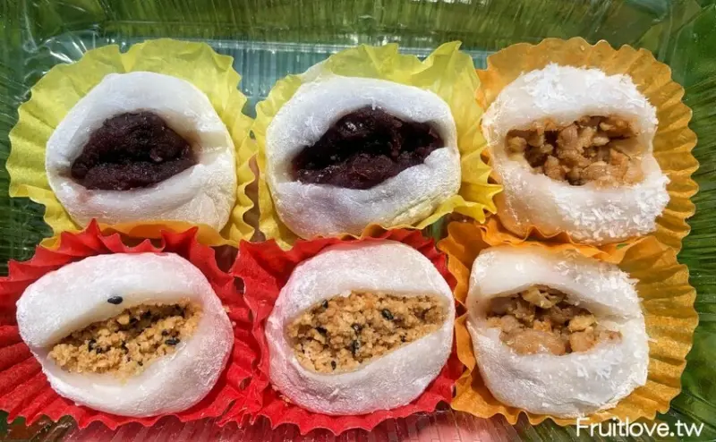 彰化美食-鹹麻糬皮Q內餡飽滿，清爽好吃不油膩，甜麻糬一樣好吃