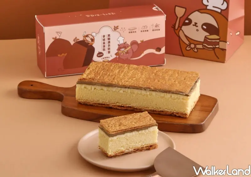 再睡5分鐘 X 拿破崙先生聯名「黑糖濃茶歐蕾拿破崙蛋糕5mini」 購買資訊/ WalkerLand窩客島整理提供 未經同意不可轉載