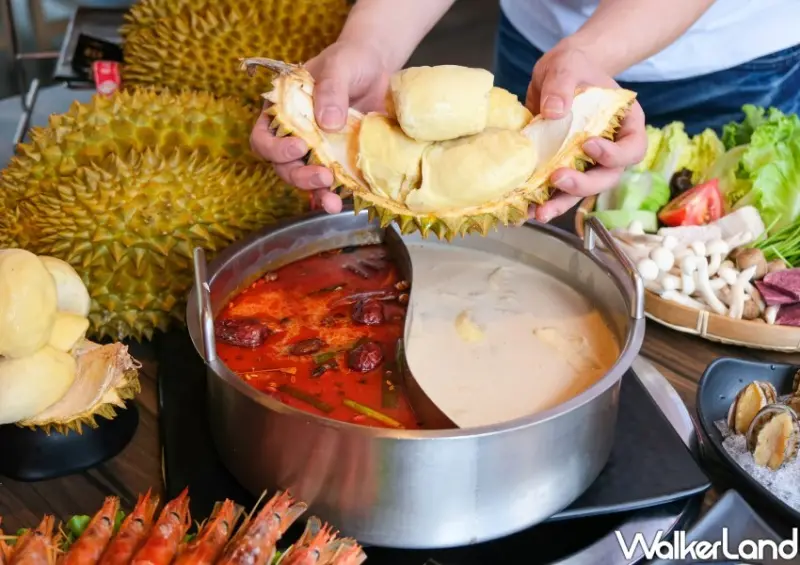 台北火鍋吃到飽「辛巴適麻辣鍋」榴槤火鍋、榴槤吃到飽/ WalkerLand窩客島整理提供 未經同意不可轉載