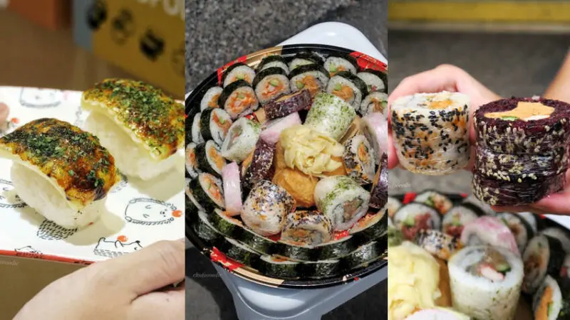 奕米捲壽司-雲林美食浮誇系花拼盤壽司~雲林旅遊玩劍湖山遊古坑必吃的雲林斗六美食~還有高cp值的大份量醋飯炙燒系列握壽司