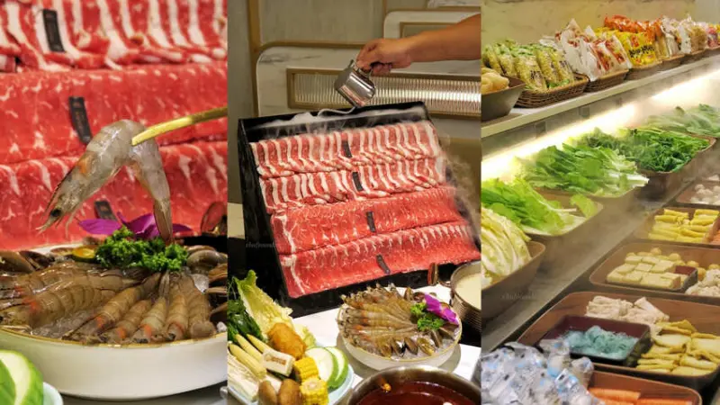 嗑肉石鍋-全新台南火鍋最浮誇的肉多多瀑布在這裡~蔬菜自助吧吃到飽火鍋還有特色抹茶鍋帶給你不一樣的感受~精緻如下午茶甜點店的火鍋餐廳台南嗑肉石鍋