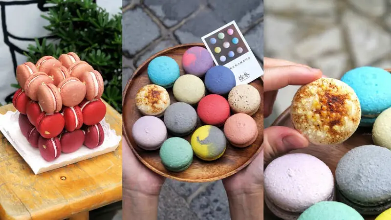 拾參-台南正興街甜點減糖配方綿密口感的拾參馬卡龍~台南國華街美食巷弄裡復古的老屋甜點店~另有超吸睛的創意造型方塊馬卡龍