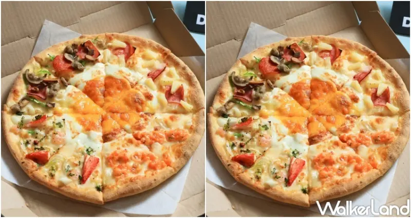 達美樂 黃金月見四喜披薩 / WalkerLand窩客島整理提供 未經許可，不得轉載