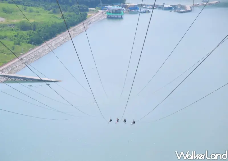 韓國麗水景點推薦 華美達廣場飯店 海上高空滑索/WalkerLand窩客島整理提供 未經許可不可轉載